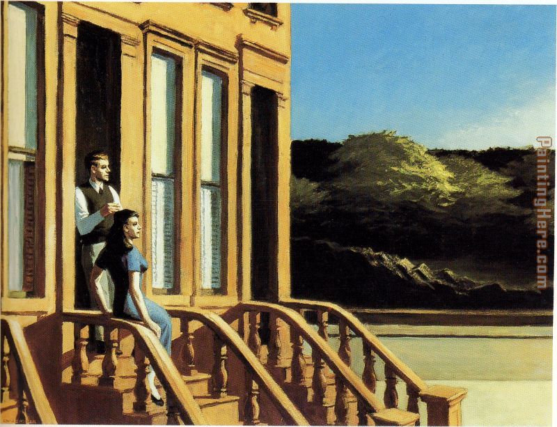 Edward Hopper Sunlight on Brownstones